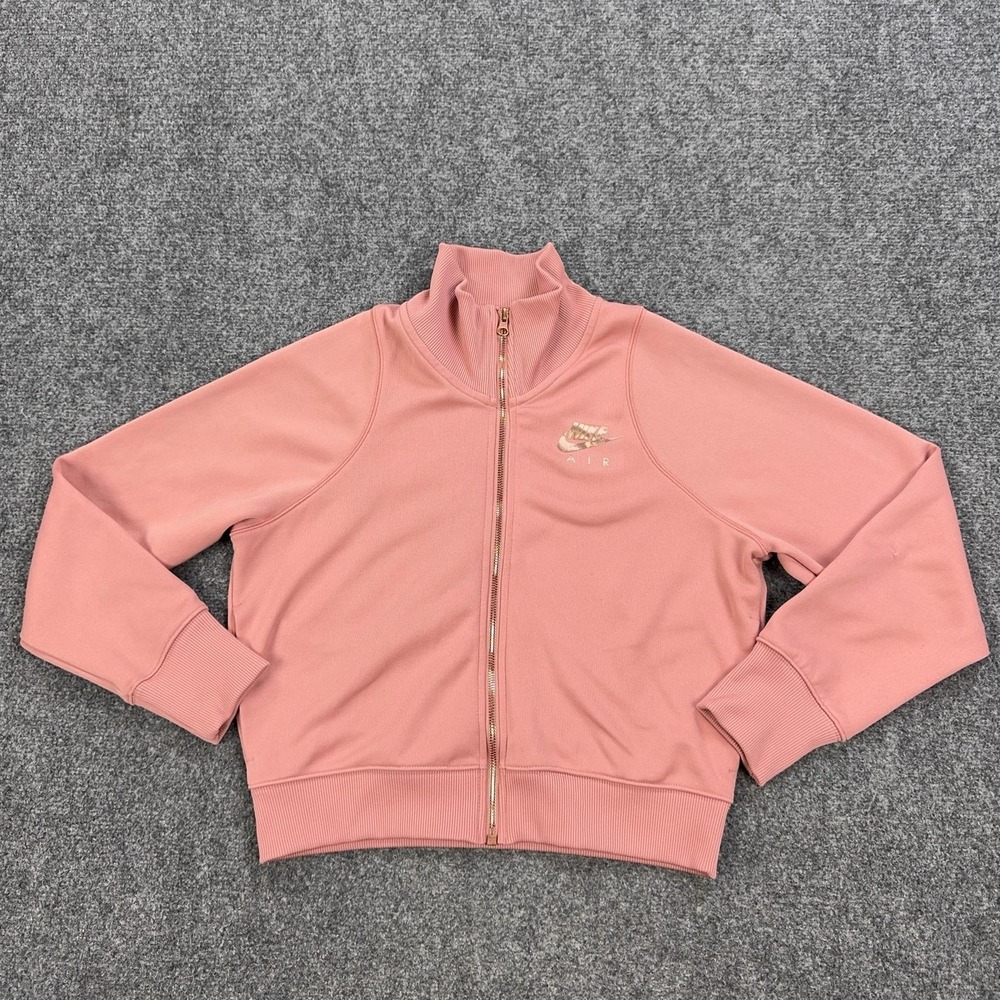 Nike Air Jacket Womens Small Pink Full Zip Track Athletic Collared 932055-685